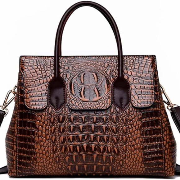 Crocodile Pattern Shoulder Crossbody Bag - Picture 4 of 5